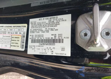 2017 Ford Mustang Gt из США, поврежденный, VIN 1FA6P8CF6H5203323